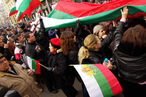 Protest w Bułgarii (foto: Bojan Stanisławski)